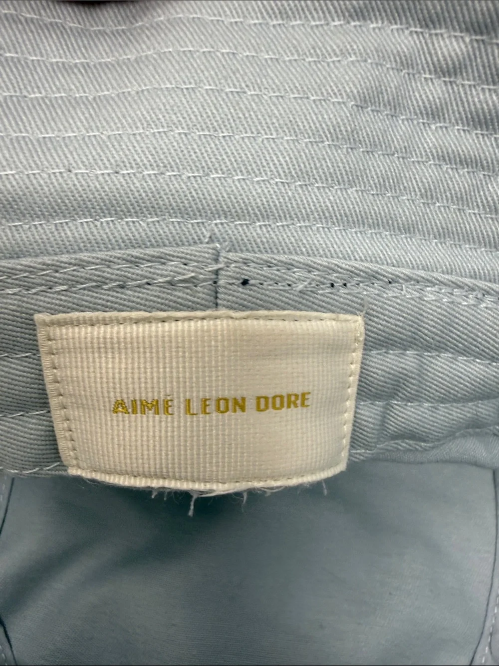Kid’s AIMÉ LEON DORE Light Gray Bucket Hat with Red Stripe Size S/M